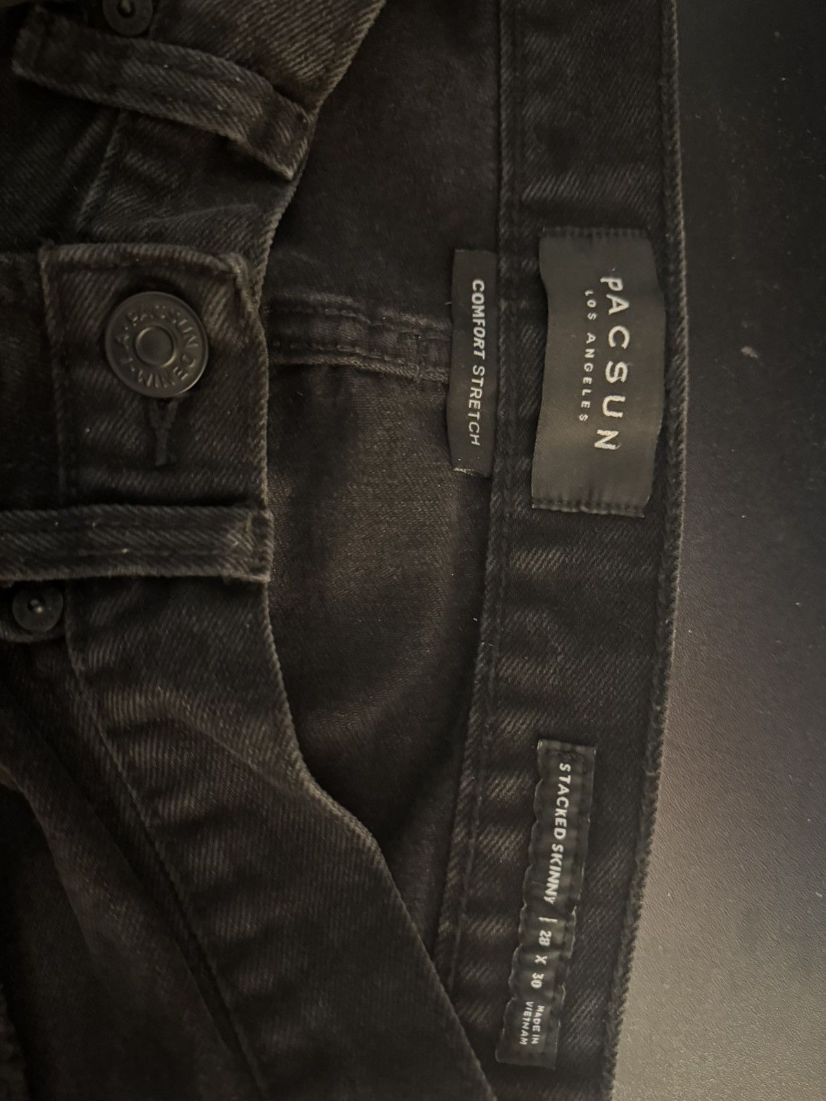 Other Men Black Stacked Skinny Jeans Size US 28 / EU 44 - 7 Thumbnail