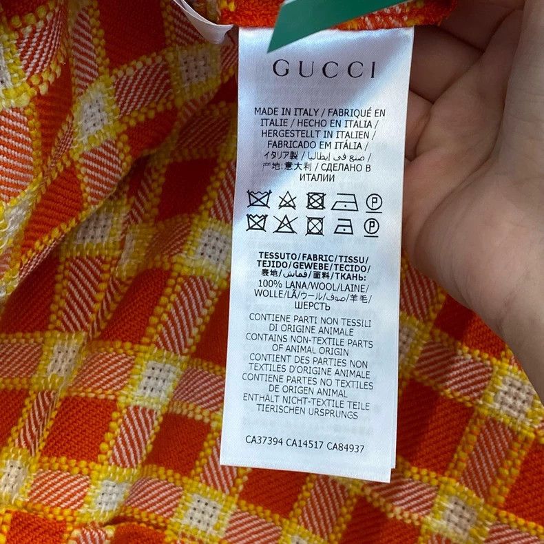 Gucci Gucci Orange-yellow plaid wool shorts 2504-Nextarrow Size 27" / US 4 / IT 40 - 4 Thumbnail