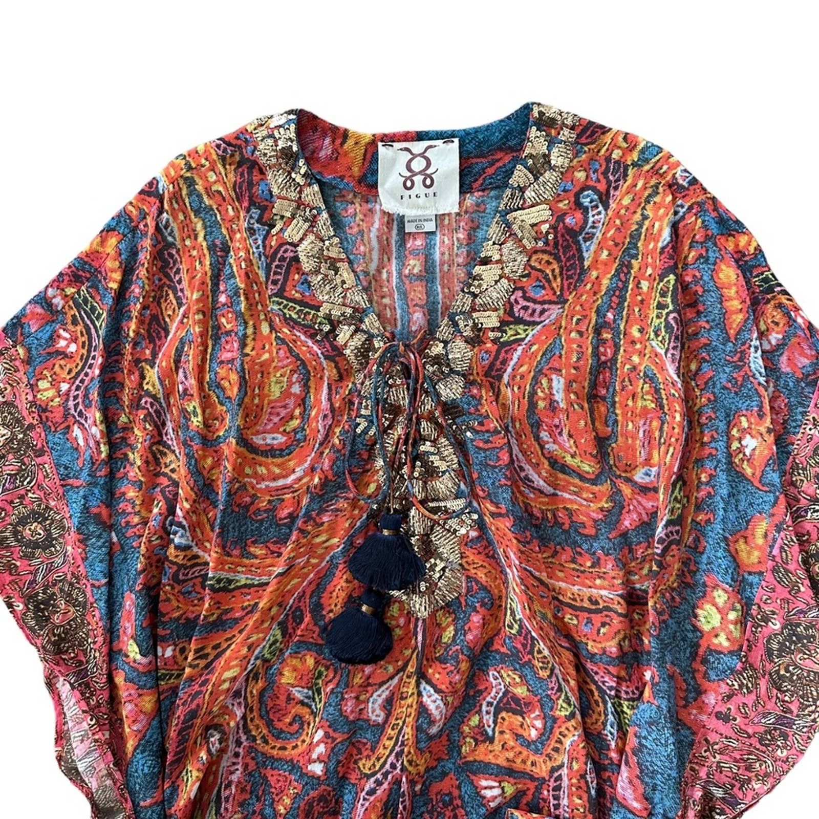 Figue Figue Brianna Embellished Caftan Cover-Up Medium Large Size M / US 6-8 / IT 42-44 - 5 Thumbnail