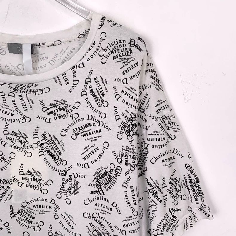 Dior Dior Slogan logo full print white round-neck cotton short-s Size US L / EU 52-54 / 3 - 3 Thumbnail