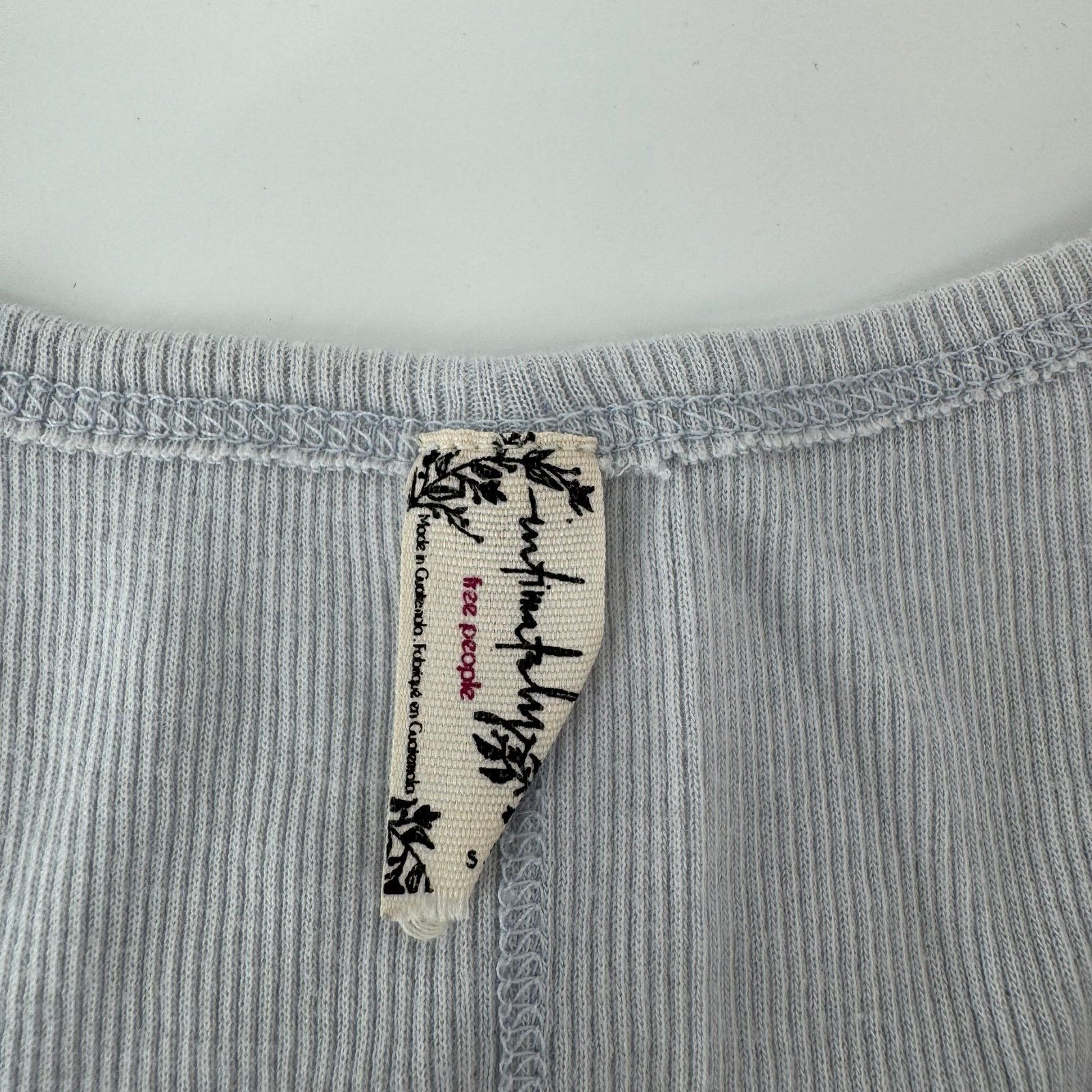 Free People Free People Light Blue Cropped Tank Top S Size S / US 4 / IT 40 - 2 Thumbnail
