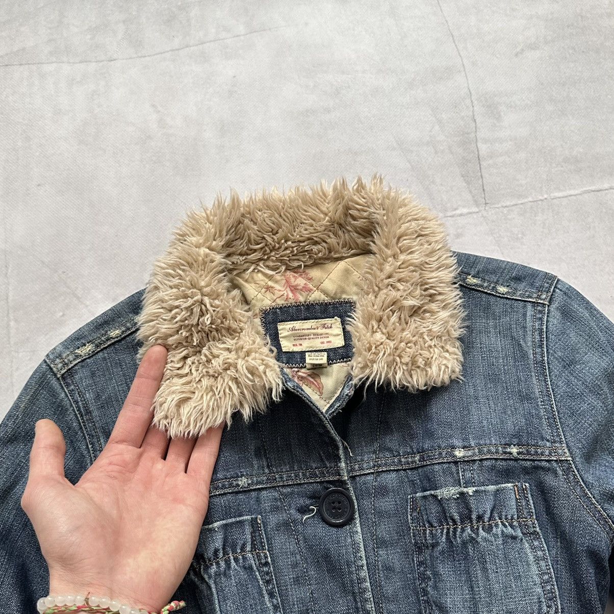Hysteric Glamour × Undercover Abercrombie Fitch Napoleon Military Denim Jacket Fur Trim Size M / US 6-8 / IT 42-44 - 3 Thumbnail