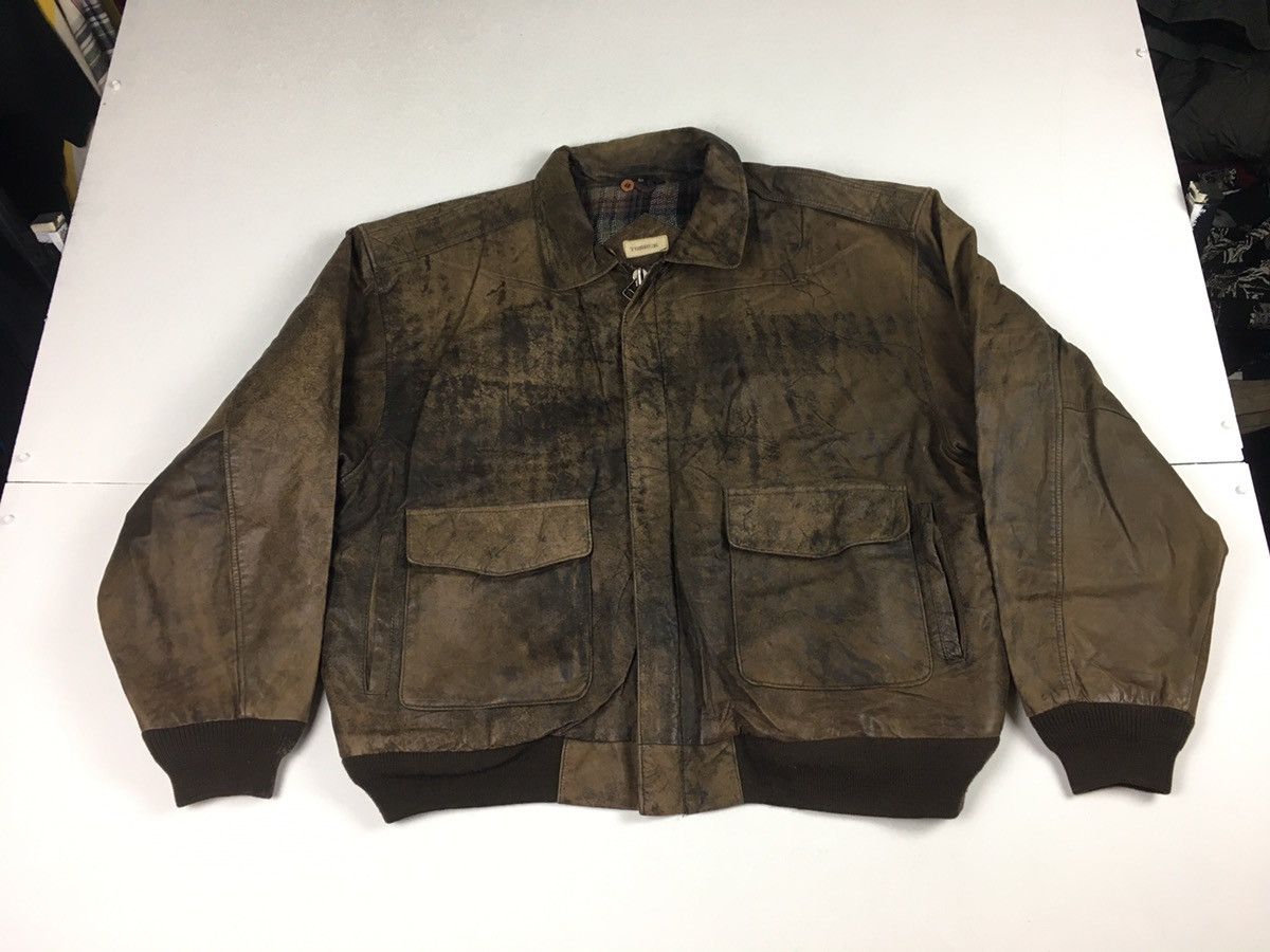 Genuine Leather Vintage Tobruk Distressed Leather Bomber Jacket Size US L / EU 52-54 / 3 - 2 Thumbnail