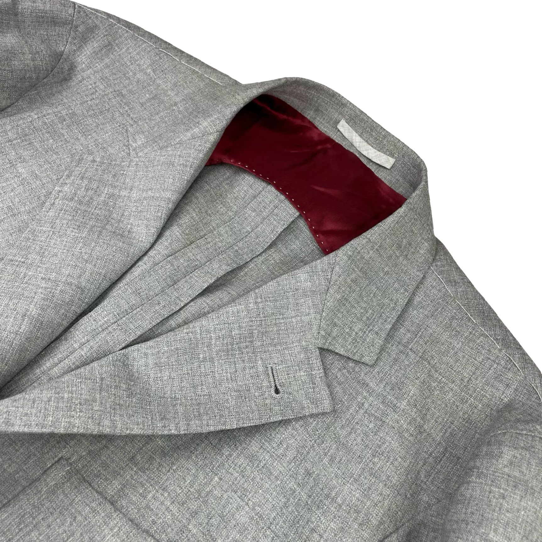 Brunello Cucinelli Brunello Cucinelli Blazer Men’s 42R Gray Wool Blend Unstructured 3-Button Double Vented 4-Button Cuff Notch Lapel Jacket Coat Regular Size Mens Size 42R - 2 Thumbnail