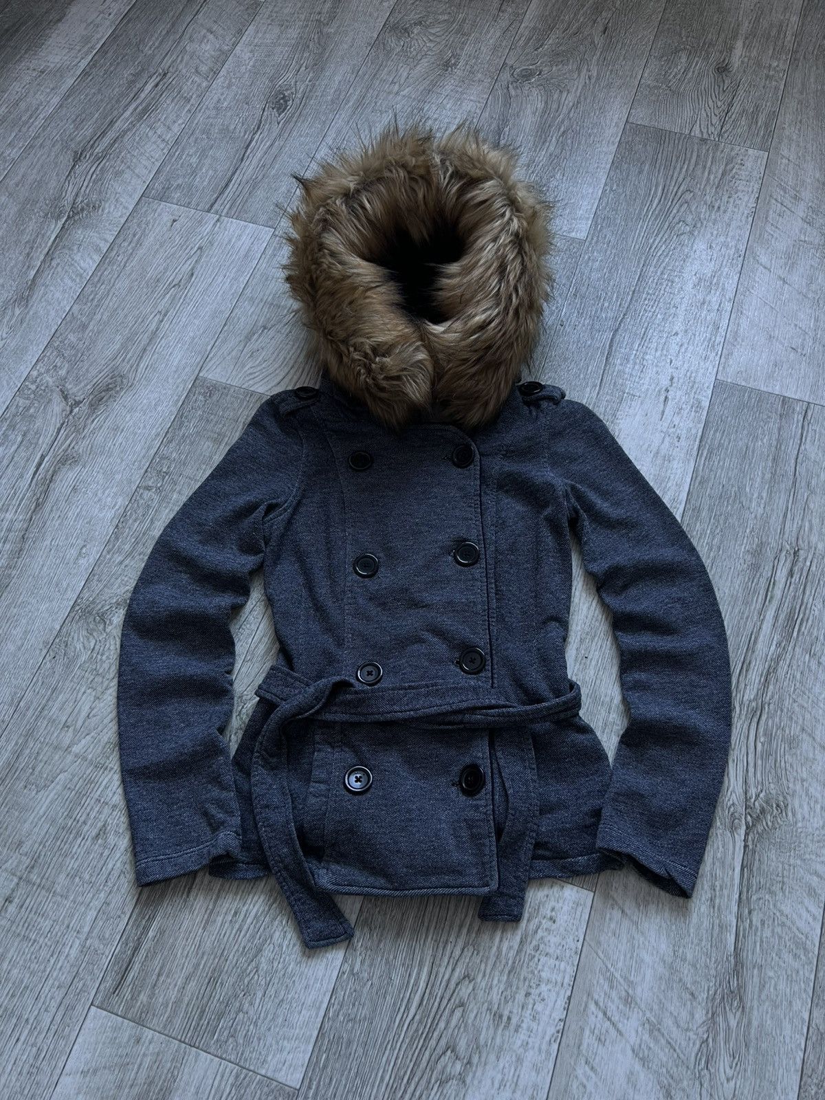 Hysteric Glamour OOs Napoleon Faux Fur Checkered Military Jacket Balmain Vibe Size XS / US 0-2 / IT 36-38 - 1 Thumbnail