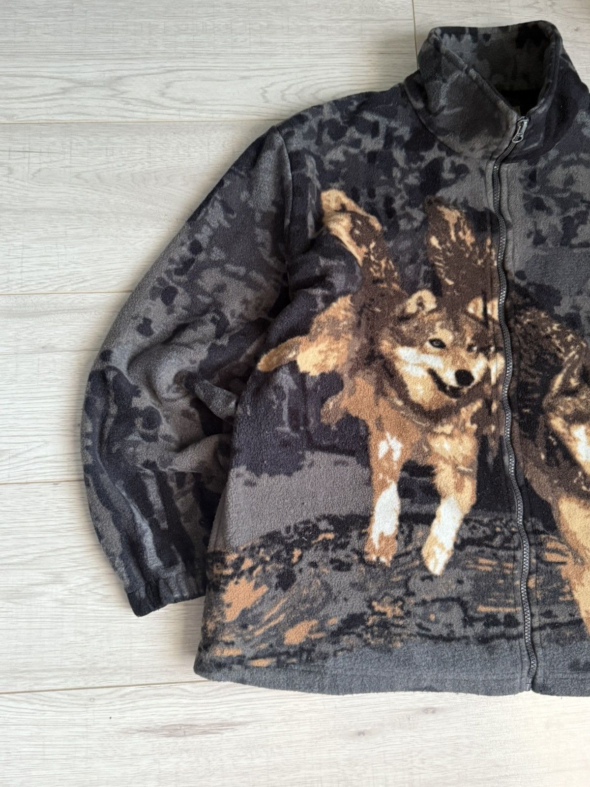 Vintage Vintage Ourdoor Cozy Fleece jacket Nature woolf Size US L / EU 52-54 / 3 - 2 Thumbnail