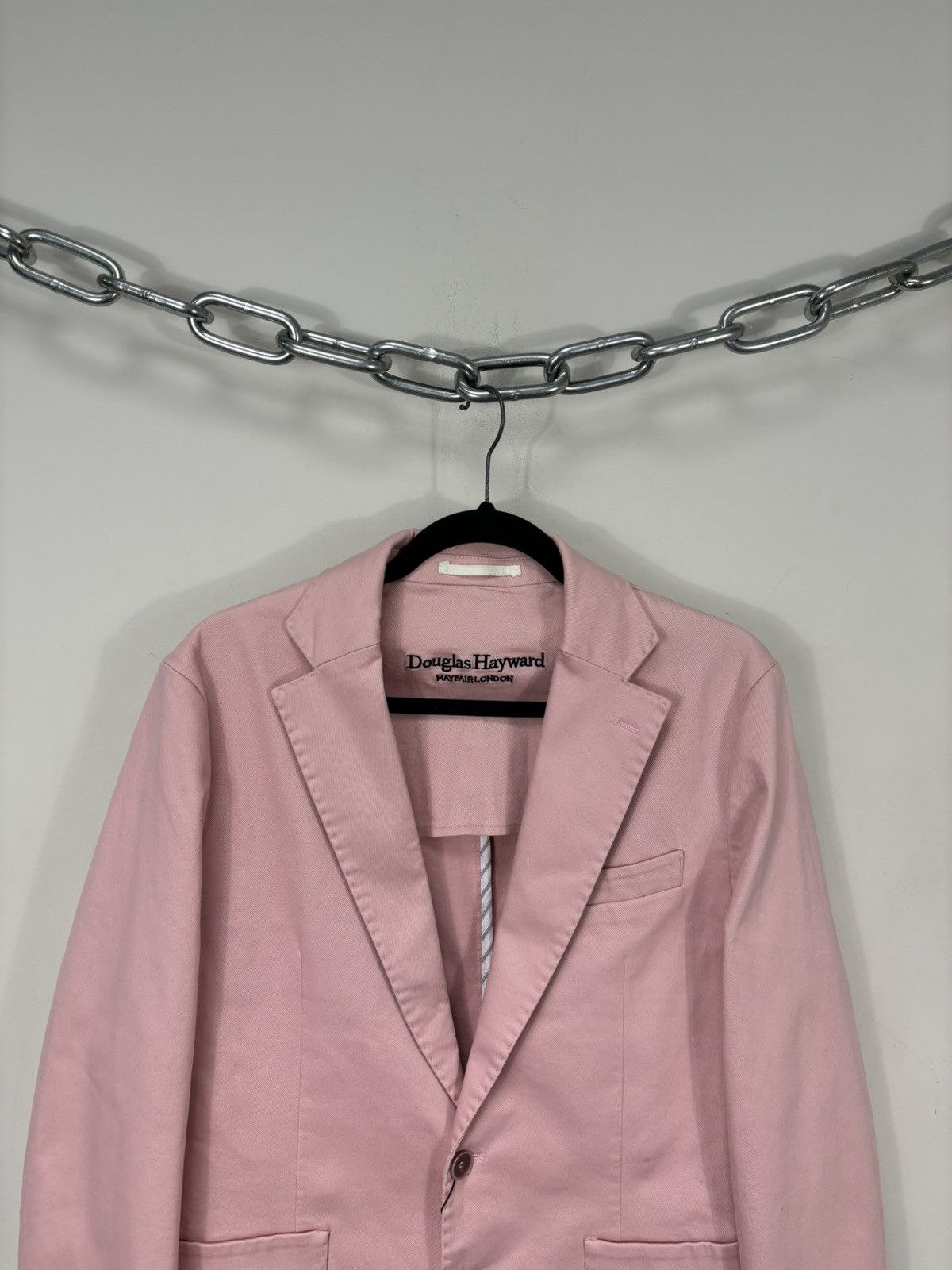 Douglas Hayward Douglas Hayward Men’s Pink Smart Casual Cotton Blazer Jacket Size 40R - 4 Thumbnail