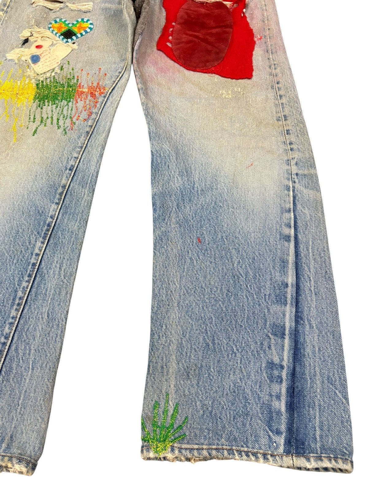 Levi's Vintage 70s Levis 501 Selvedge Hippie Baggy Jeans Button 524 Size US 33 - 7 Thumbnail