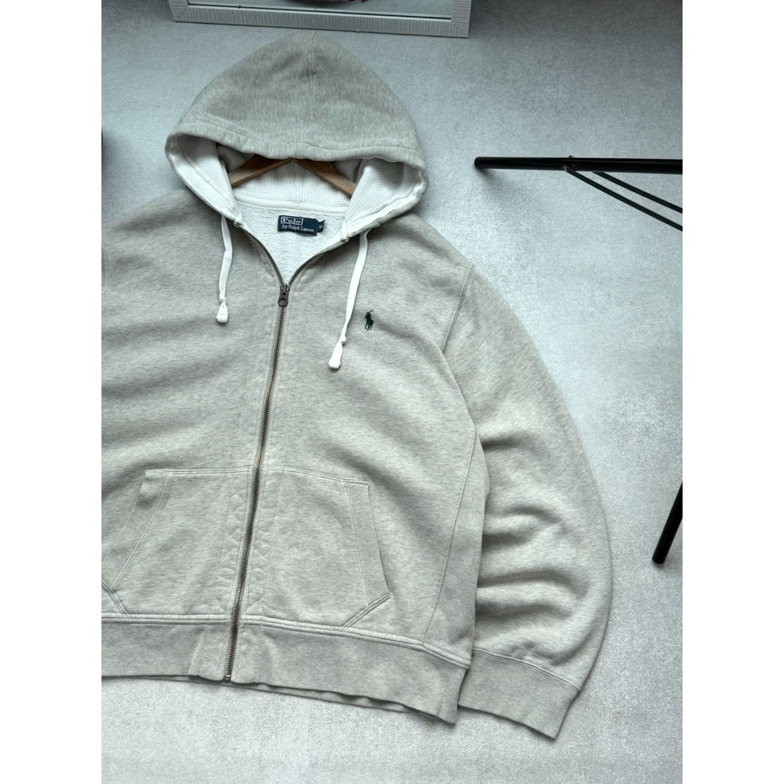 Polo Ralph Lauren VINTAGE Polo Ralph Lauren Hoodie Mens XL Gray Zip 90s City Classic Hip Hop Retro Sports Streetwear Logo Size US XL / EU 56 / 4 - 3 Thumbnail