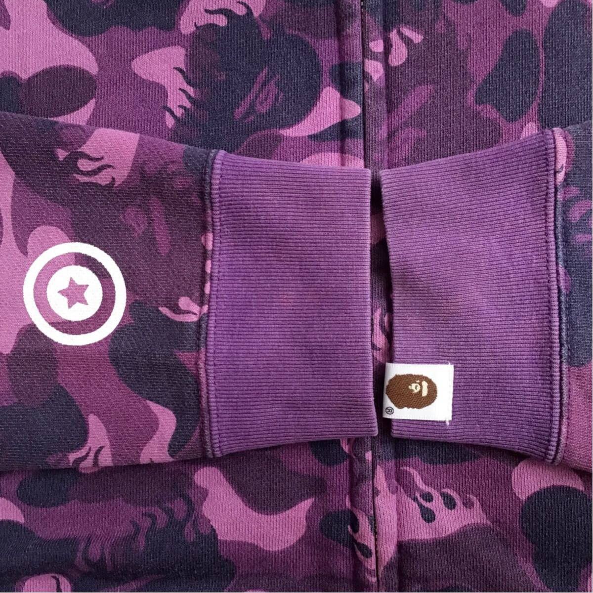 Bape × Nigo 🔥Mook limited🔥 BAPE Purple Fire camo shark full zip hoodie Size US S / EU 44-46 / 1 - 6 Thumbnail