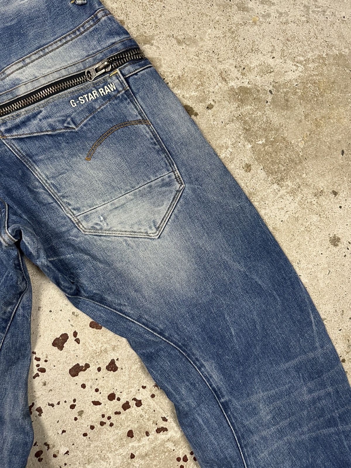 G-Star Vintage Y2K G Star Raw Tapered Denim Pants Jeans Zippers Size US 30 / EU 46 - 15 Thumbnail