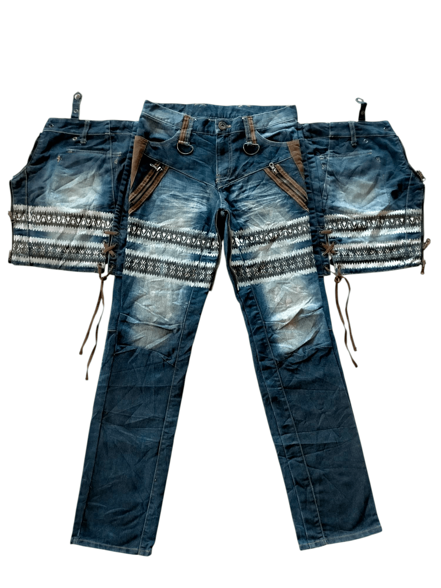 PPFM PPFM FLARE DOUBLE WAIST japanese zipper leg punk goth | Grailed