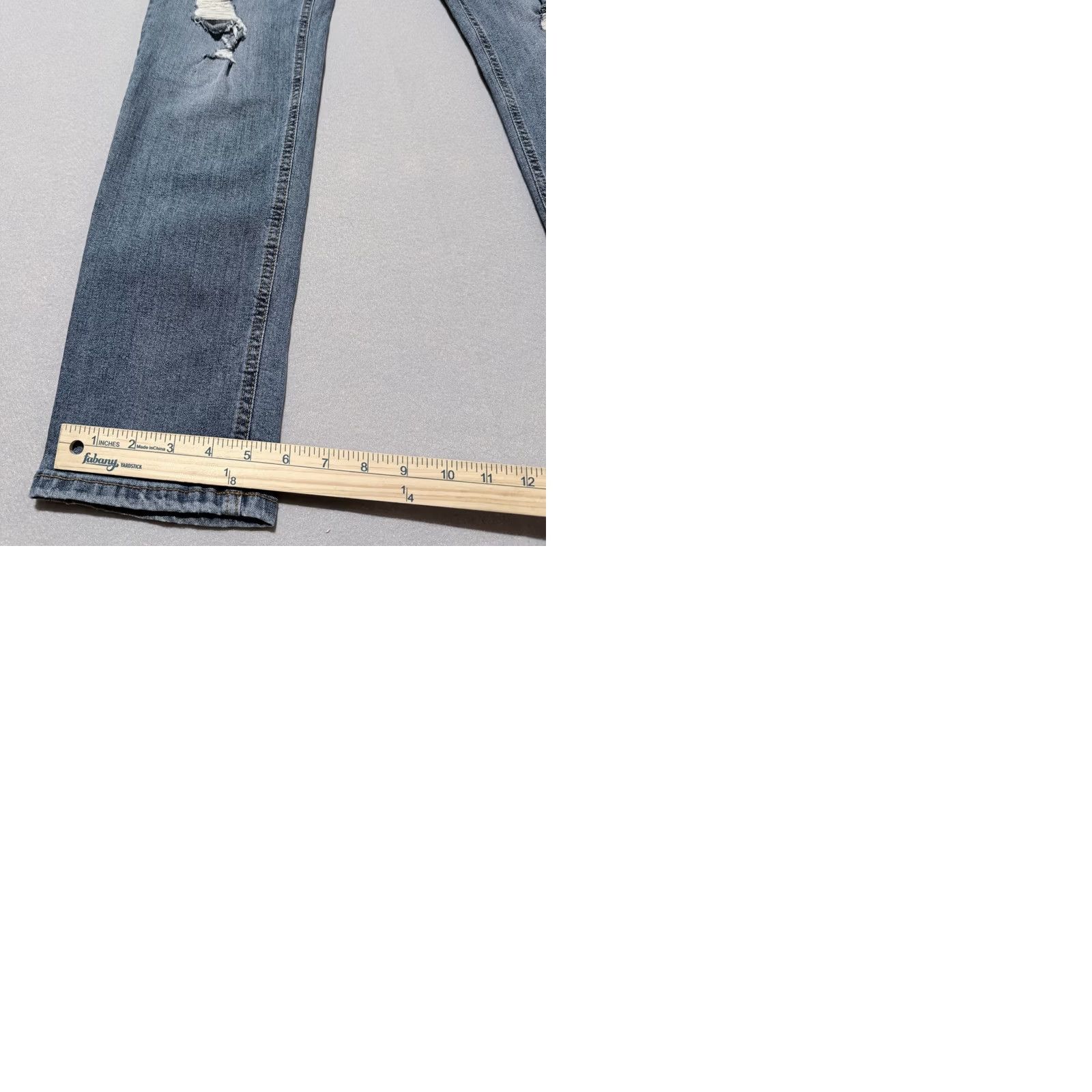 Ring Of Fire Ring of Fire Slim-Fit Jeans Men Blue Denim Zip-Fly Distressed Stretch - 30x30 Jeans Size US 30 / EU 46 - 10 Thumbnail