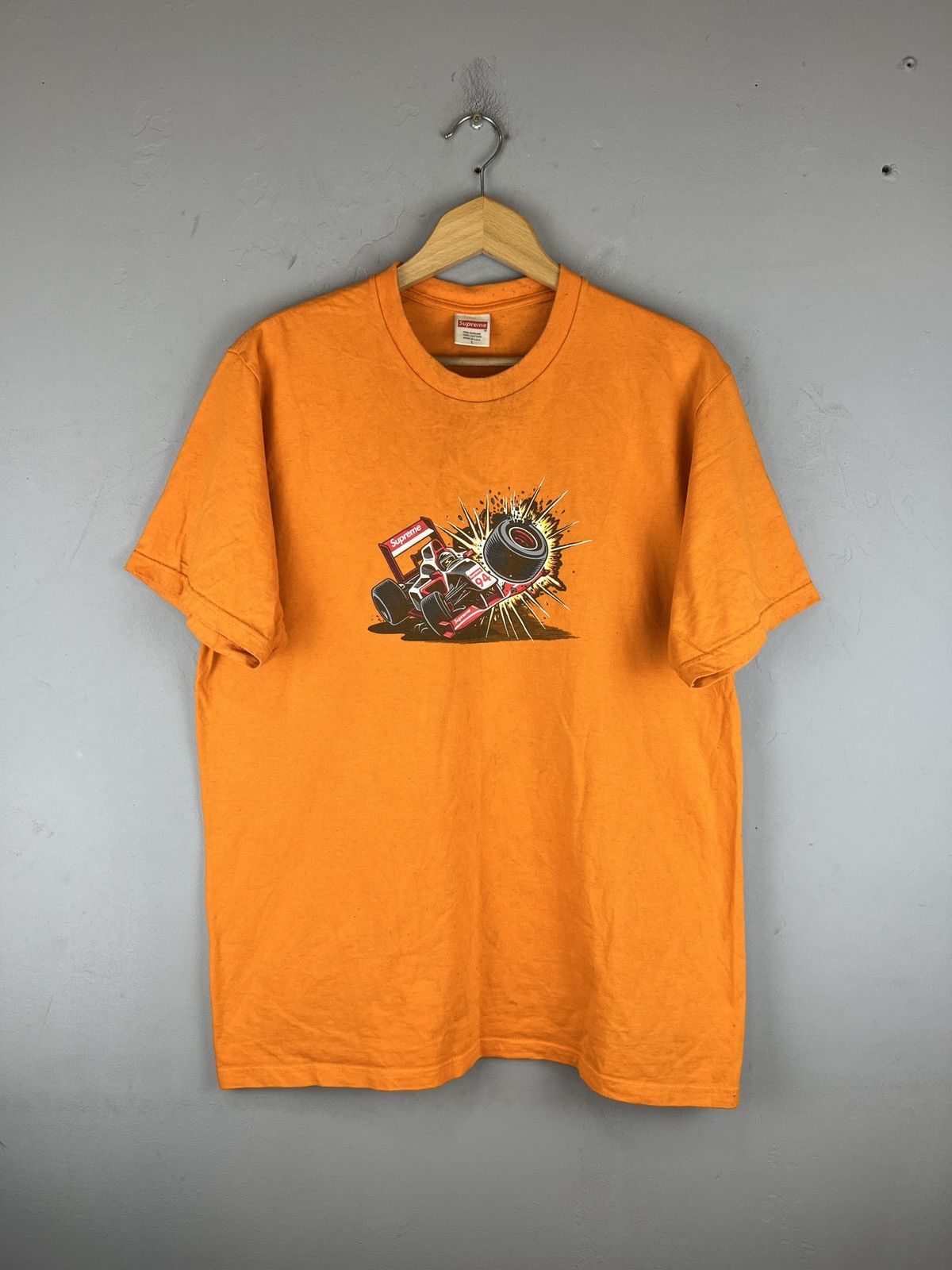 Other Supreme Orange Crash💥 T shirt L size Formula Y2K Size US L / EU 52-54 / 3 - 1 Thumbnail