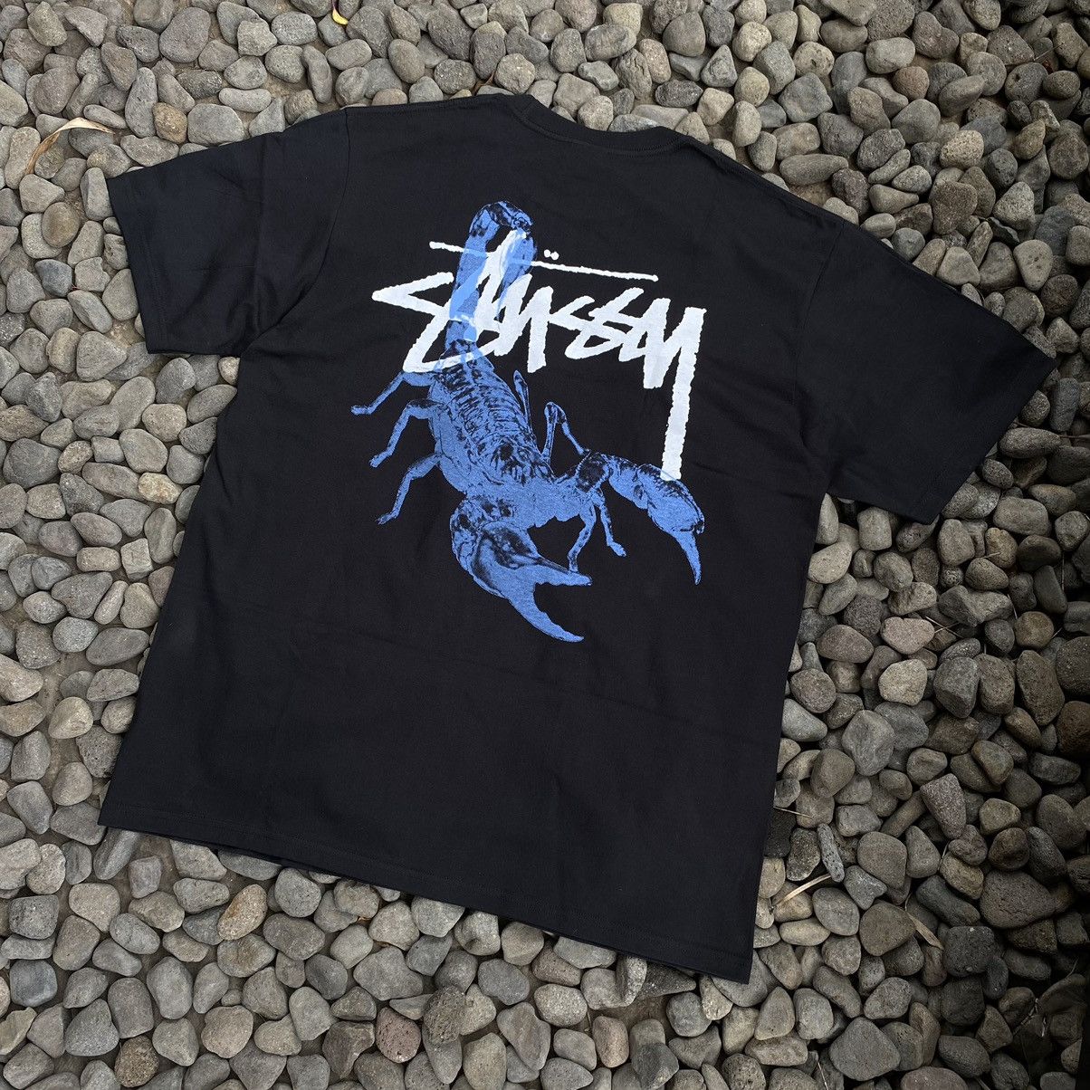 image of Stussy Scorpion Tee in Black, Men's (Size Large)