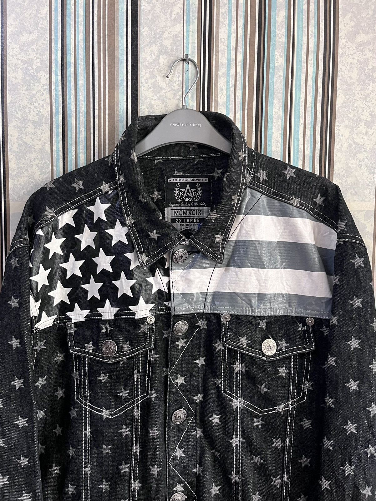 Akademiks trucker stars flag embroidery spell out #F2 Size US XXL / EU 58 / 5 - 4 Thumbnail