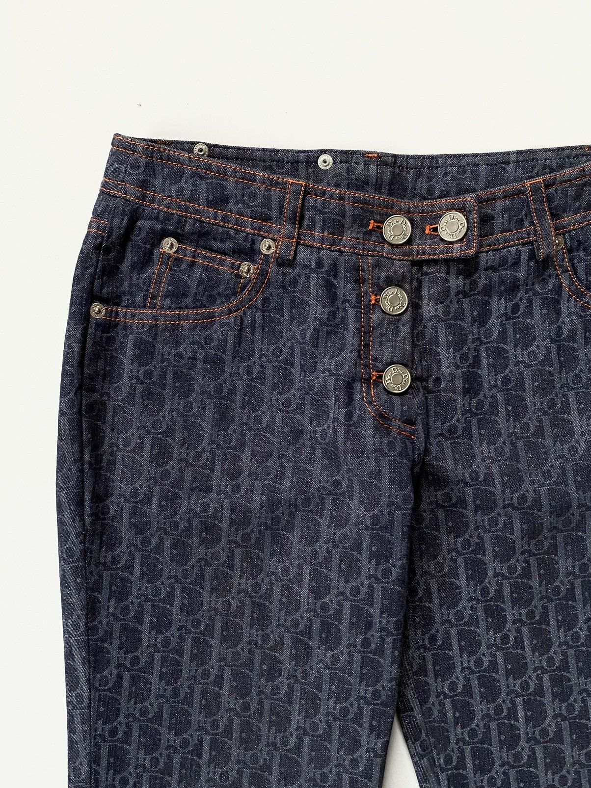 Dior 🔥F/W06 Dior by John Galliano Oblique Flight Monogram Jeans Size 27" / US 4 / IT 40 - 10 Thumbnail