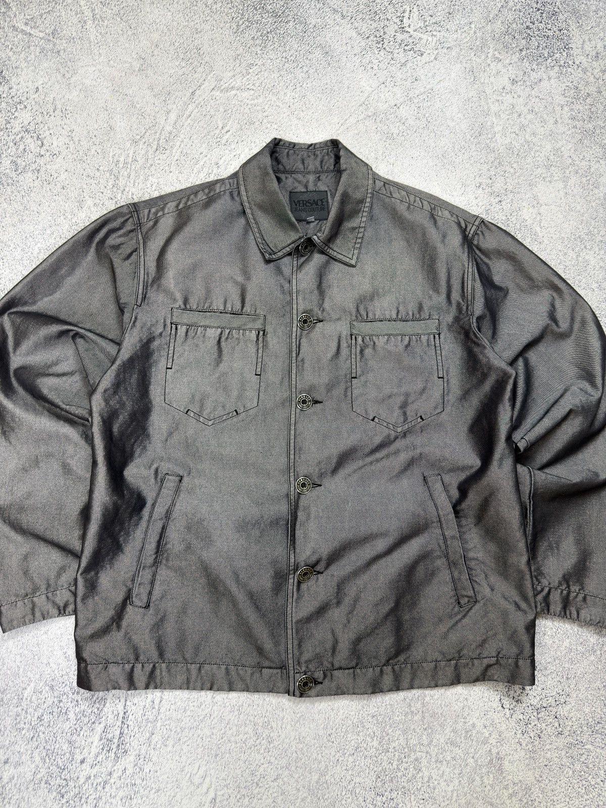 Versace Jeans Couture Vintage Versace Jeans Couture Archival Work Jacket Italy Size US XL / EU 56 / 4 - 4 Thumbnail