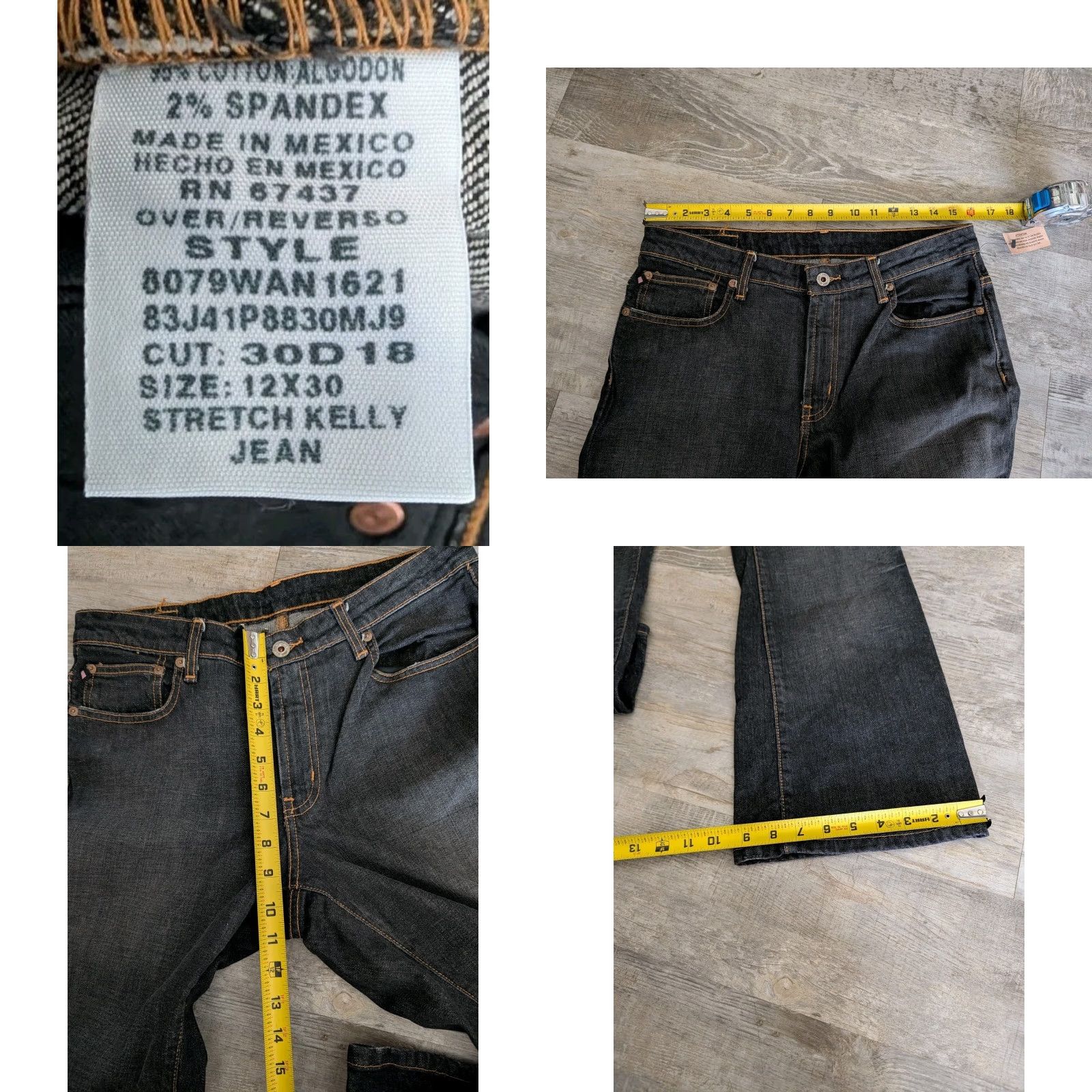 Vintage VINTAGE Polo Jeans Co Ralph Lauren Denim Jeans Womens 12 Regular Bootcut 30" Dark Blue Logo 5-Pocket Boys? Size 34" / US 12 / IT 48 - 8 Thumbnail