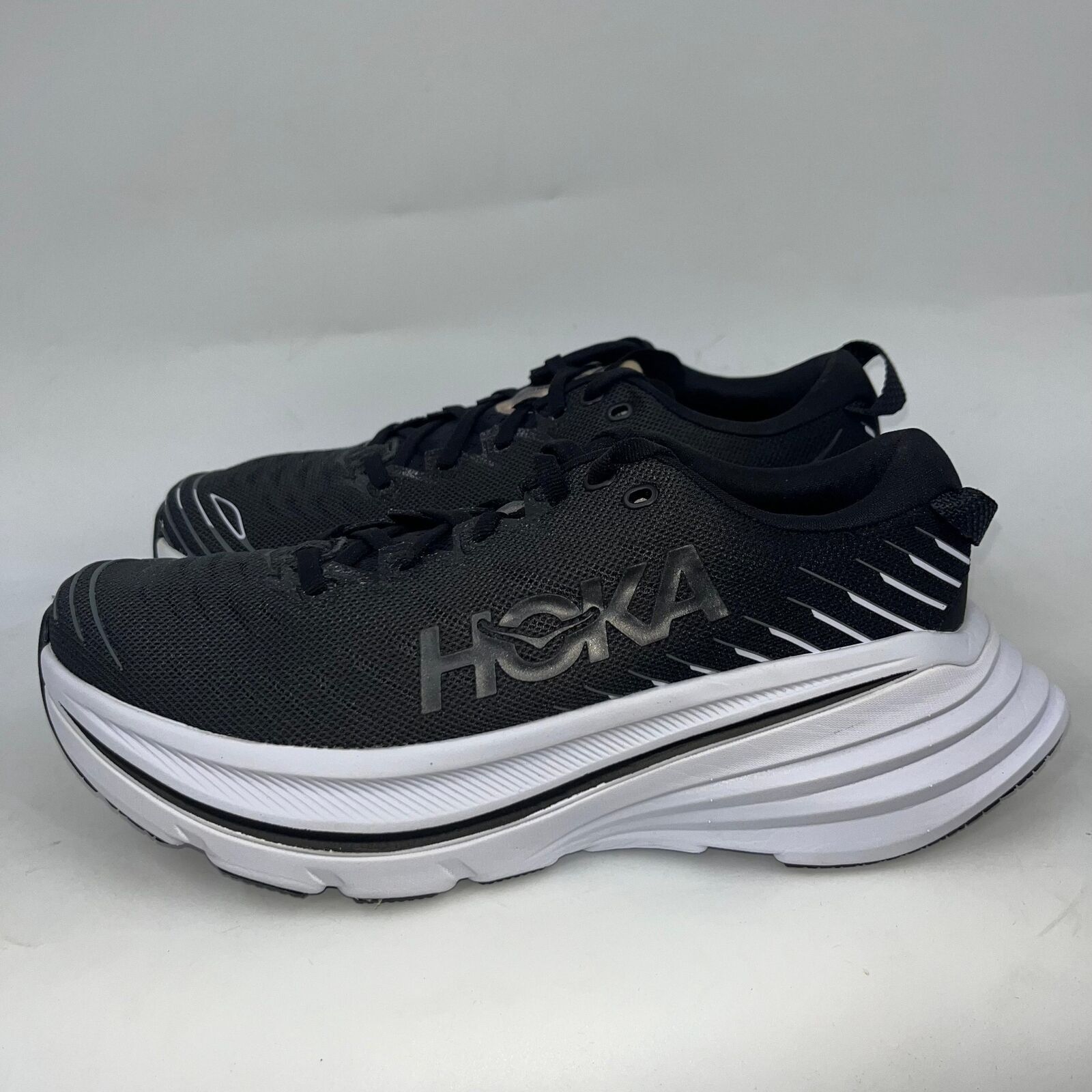 Hoka HOKE ONE ONE BONDI X BLACK/WHITE MENS SNEAKERS SIZE 7D Size US 7 / EU 40 - 4 Thumbnail