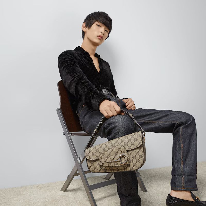 Gucci o1s1wg110225 Size:OS/ Horsebit Mini Shoulder Bag Beige/Brown Size ONE SIZE - 4 Thumbnail
