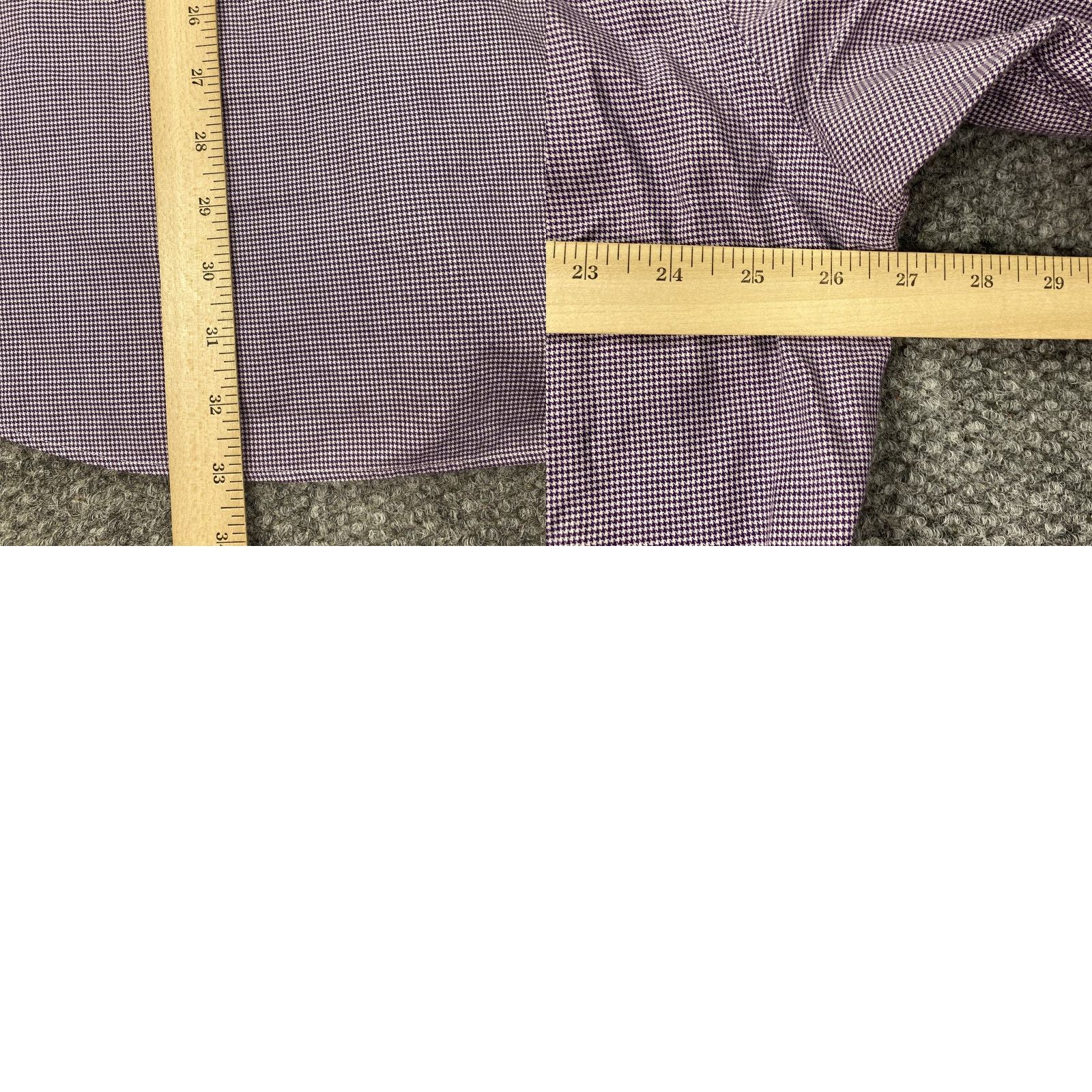 Ralph Lauren VINTAGE Ralph Lauren Yarmouth Shirt Mens L Purple Houndstooth Button-Down Polo Embroidered Check Cotton Classic Fit Size 42R - 8 Thumbnail