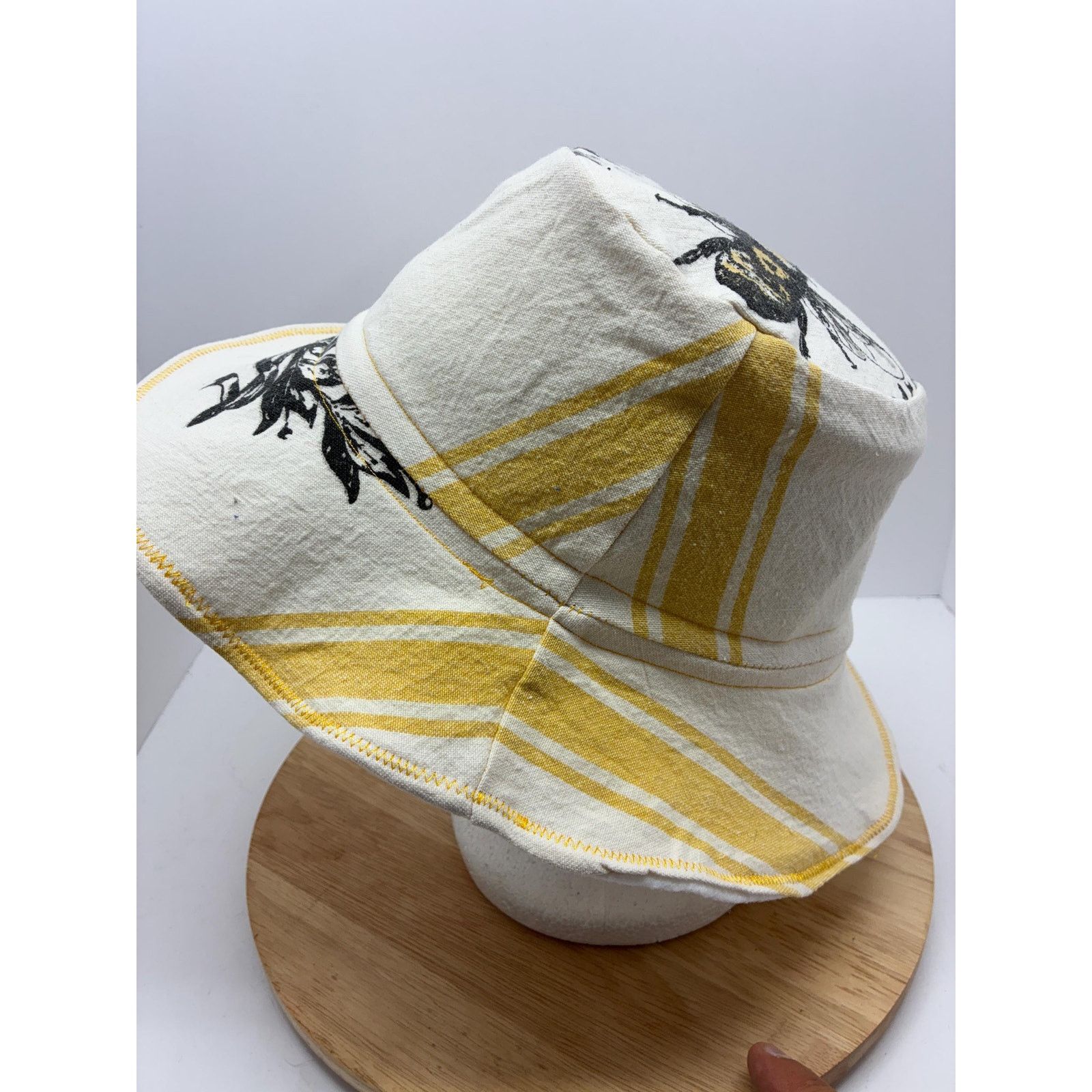 Other Upcycled Cotton Bucket Hat – Bee & Botanical Print Size ONE SIZE - 3 Thumbnail