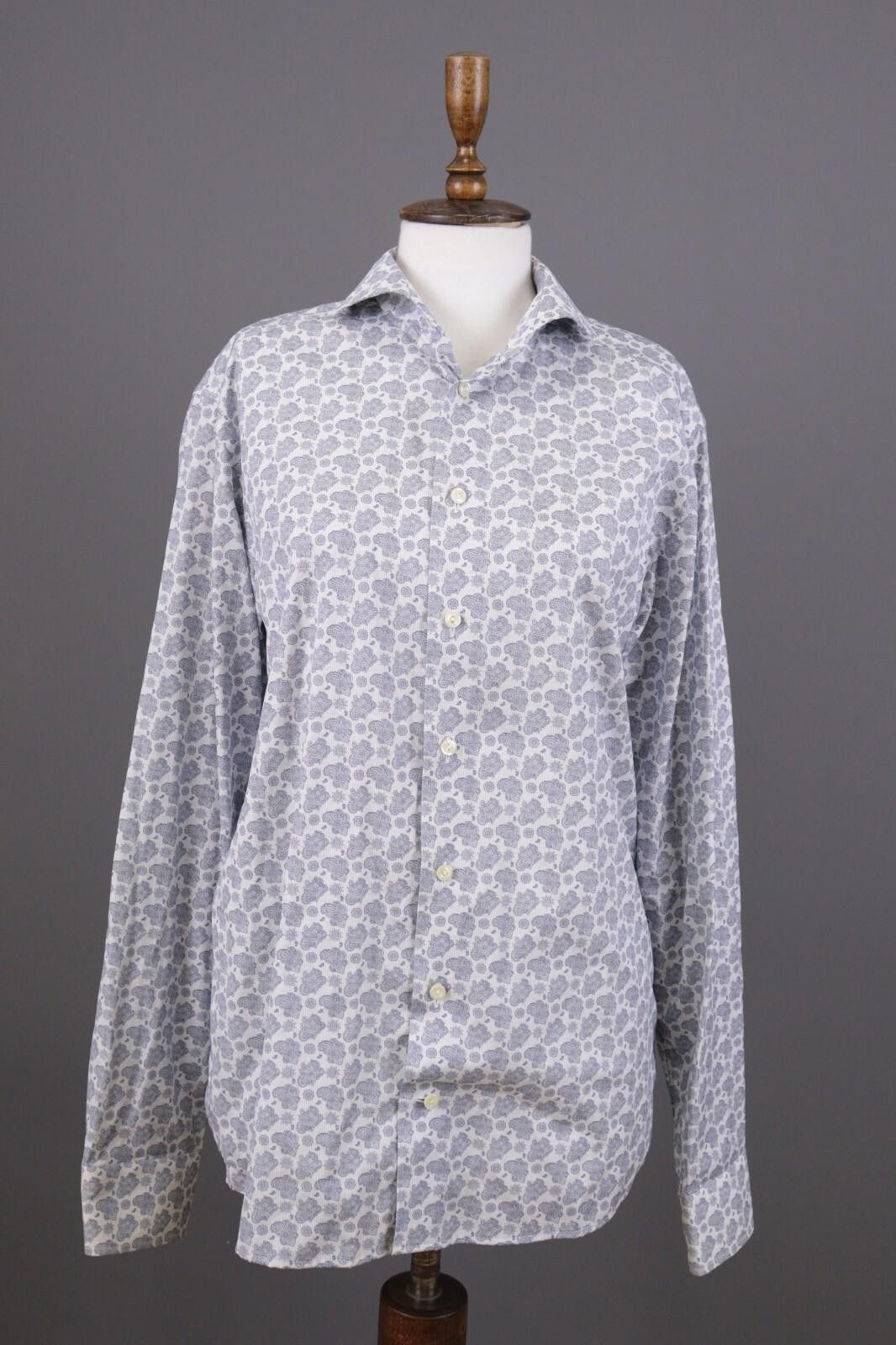 Eton Eton Slim White Floral Button Down Shirt Size 41 / 16 Size US M / EU 48-50 / 2 - 1 Thumbnail