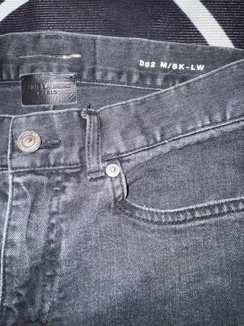 Saint Laurent Paris Saint Laurent Paris Charcoal Wash Slim Fit Denim Jeans i Size US 29 - 3 Thumbnail