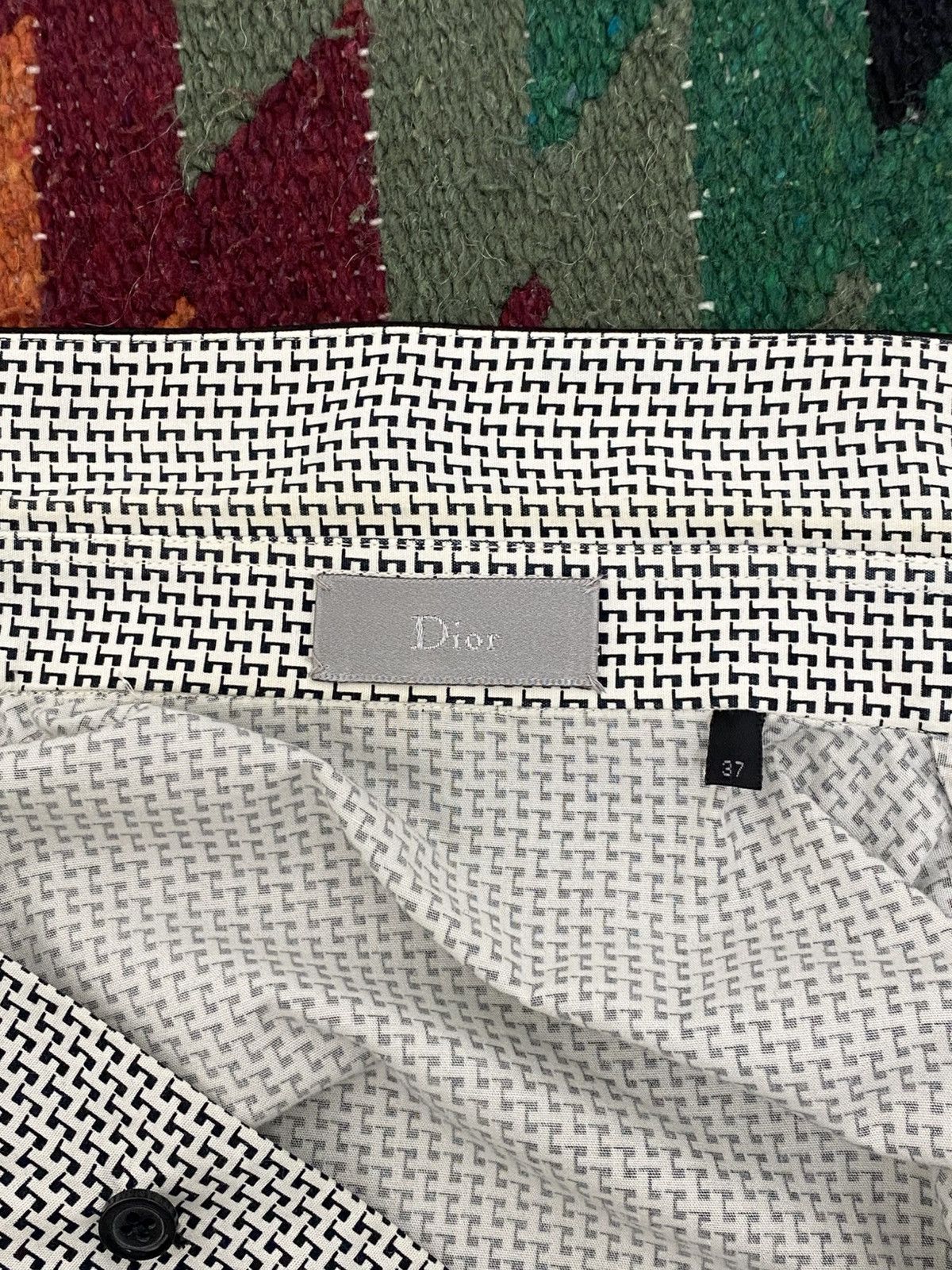 Dior 2000's Dior Homme Japan Patterned Shirt Size US M / EU 48-50 / 2 - 2 Thumbnail