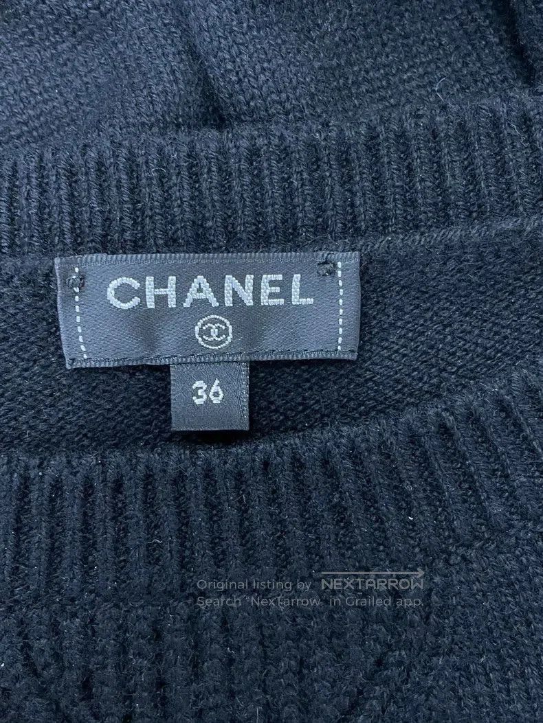 Chanel Chanel Black Beaded Wheat Badge Sweater. Size US S / EU 44-46 / 1 - 4 Thumbnail