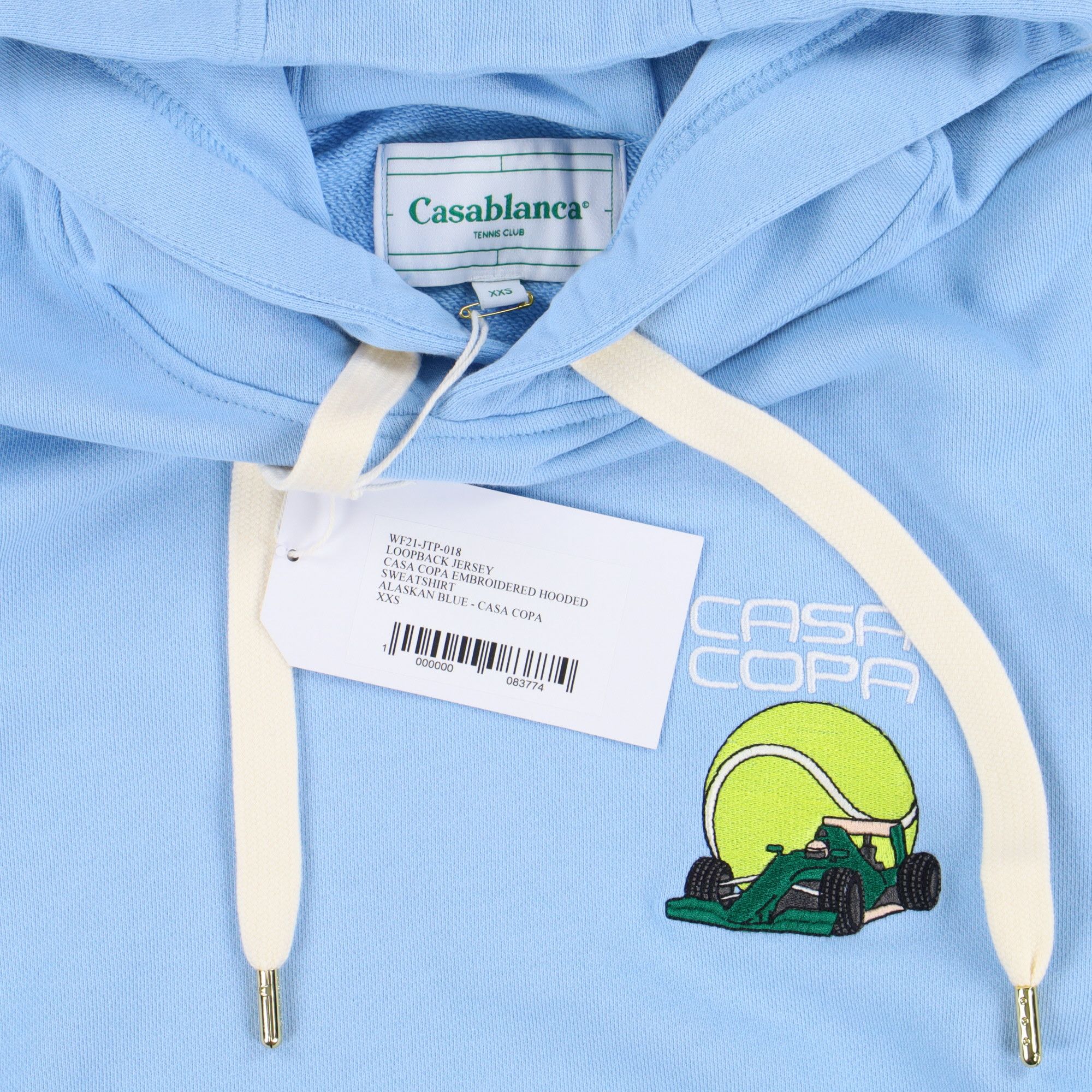 Casablanca Blue Casa Copa F1 Car Tennis Ball Logo Hoodie Size XXS / US 00 / IT 34 - 5 Thumbnail