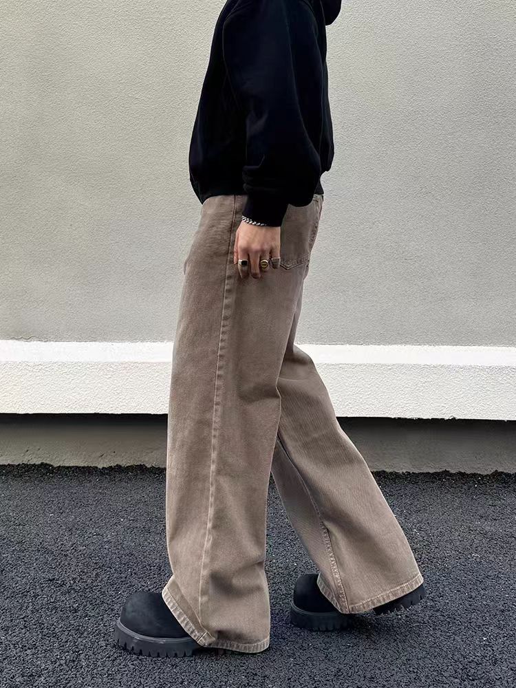 Japanese Brand × Vintage Street Vintage Washed Loose Micro Flare Brown Jeans Size US 30 / EU 46 - 3 Thumbnail