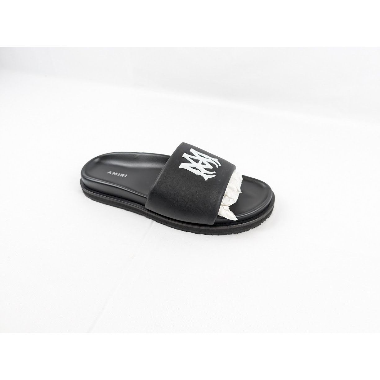 Amiri o1rshd1 Leather Slide in Black / White Size US 7 / EU 40 - 3 Thumbnail