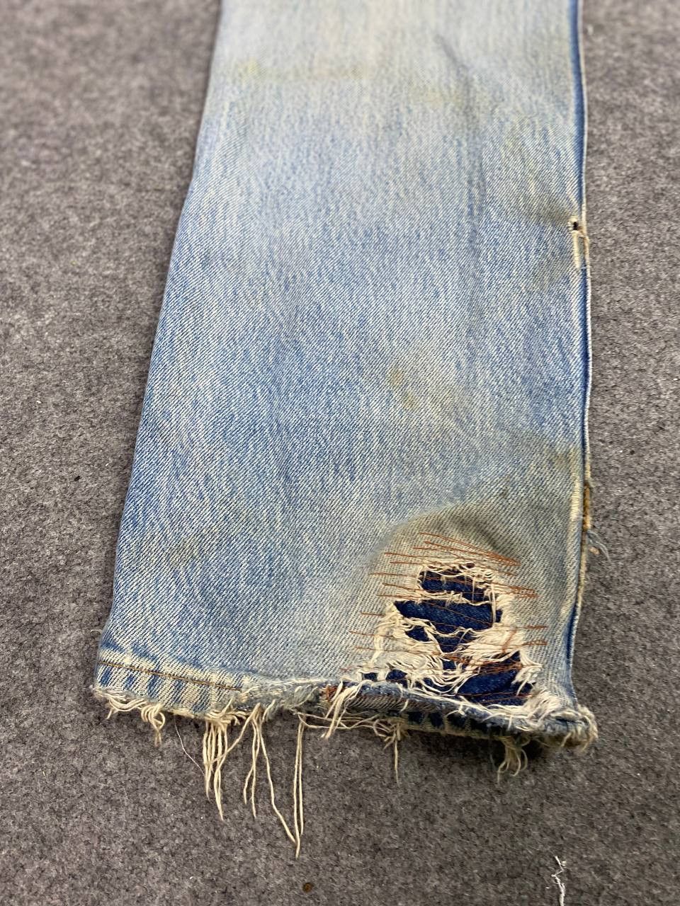 Levi's vintage levis 501 custom distressed denim nice design Size 32" / US 10 / IT 46 - 8 Thumbnail