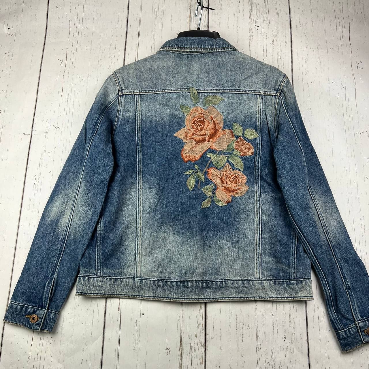 Mavi Mavi Small Printed Cropped Fit Mid Stretchable Denim Jacket Size S / US 4 / IT 40 - 2 Thumbnail