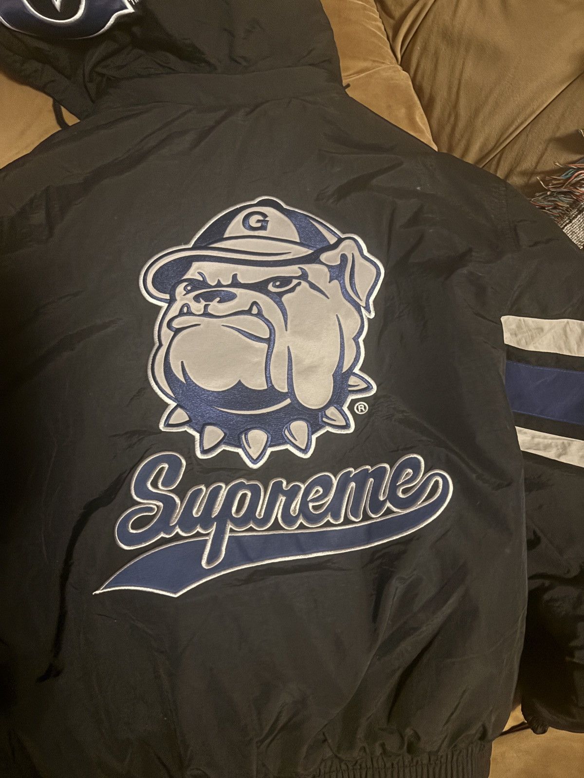Mitchell & Ness × Supreme Supreme Mitchell & Ness Hooded Stadium Jacket Size US S / EU 44-46 / 1 - 5 Thumbnail