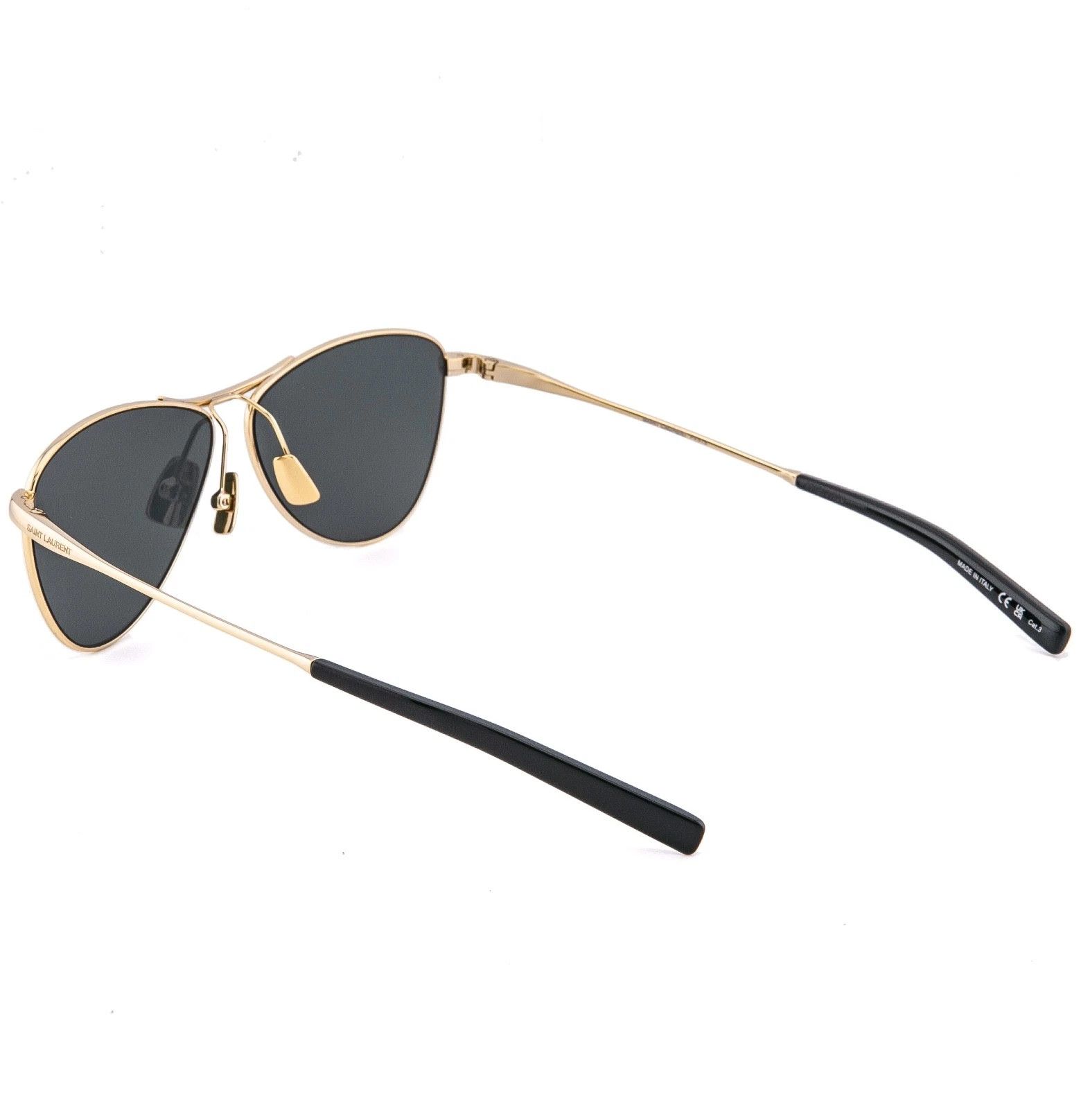 Saint Laurent Paris SAINT LAURENT VESPER SL 831 SL831 Gold Black Sunglasses 003 Size ONE SIZE - 4 Thumbnail