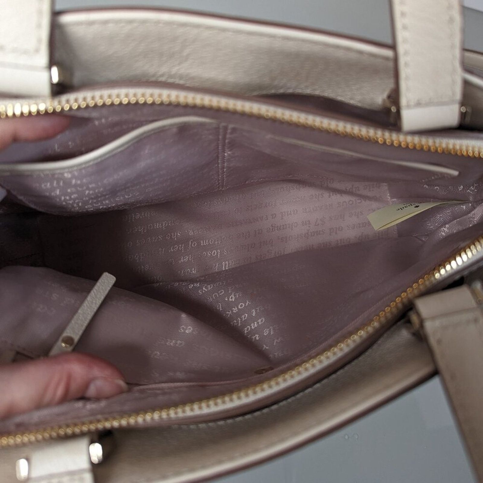 Kate Spade Kate Spade Cream Picnic Perfect Bee Lottie Handbag Crossbody Size ONE SIZE - 8 Thumbnail