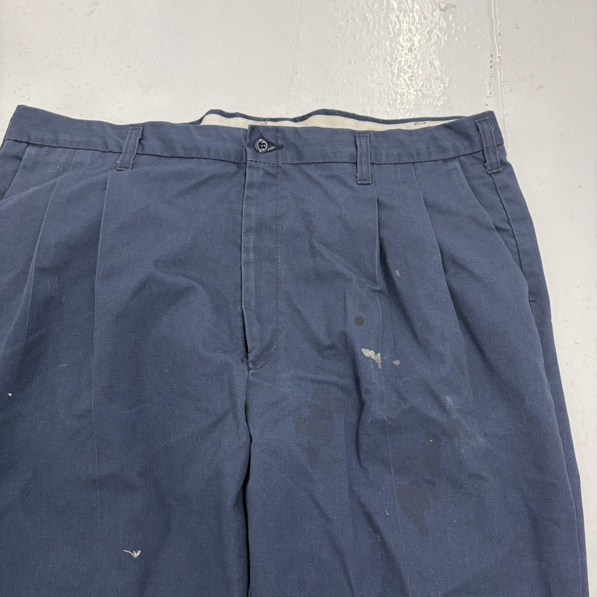 Other Vintage 70s 80s Cintas Navy Canvas Workwear Chinos 40x33 Size US 40 / EU 56 - 2 Thumbnail