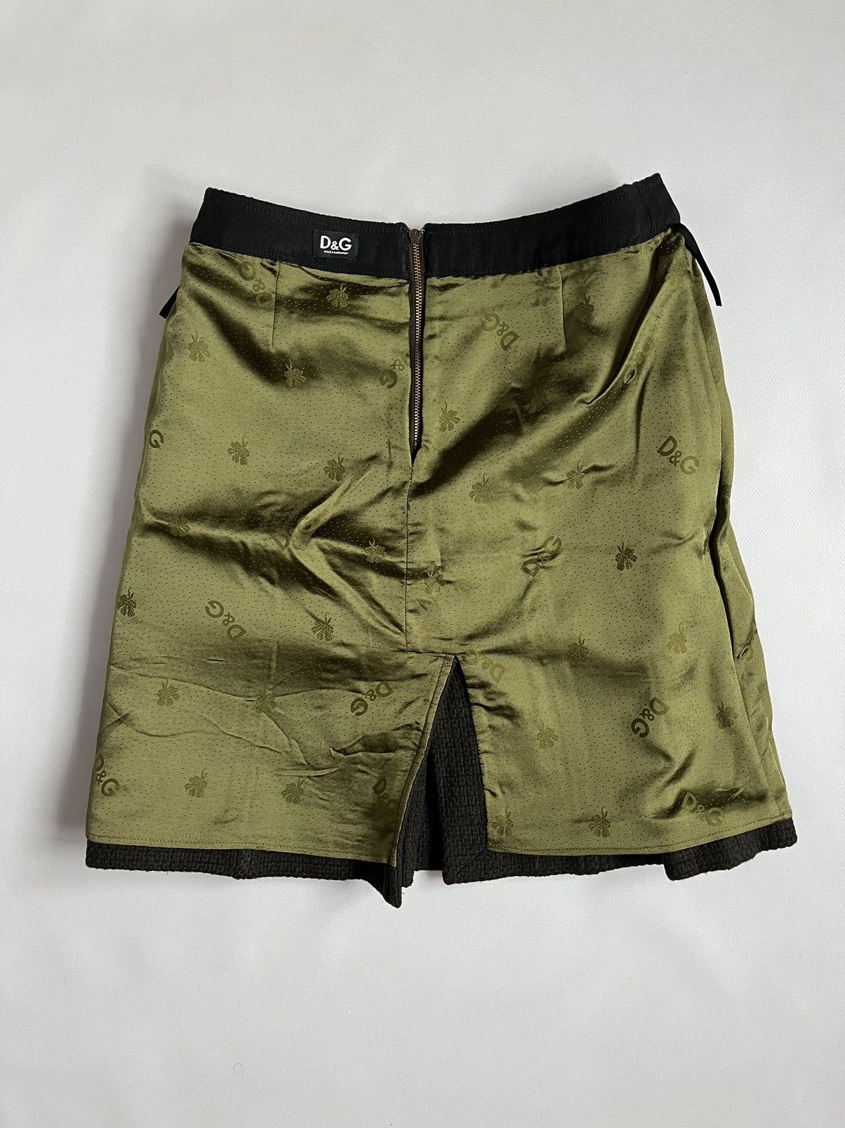 Designer × Dolce & Gabbana Dolce & Gabbana Dark Olive Knit Wool Viscose Midi Skirt Size 27" / US 4 / IT 40 - 12 Thumbnail