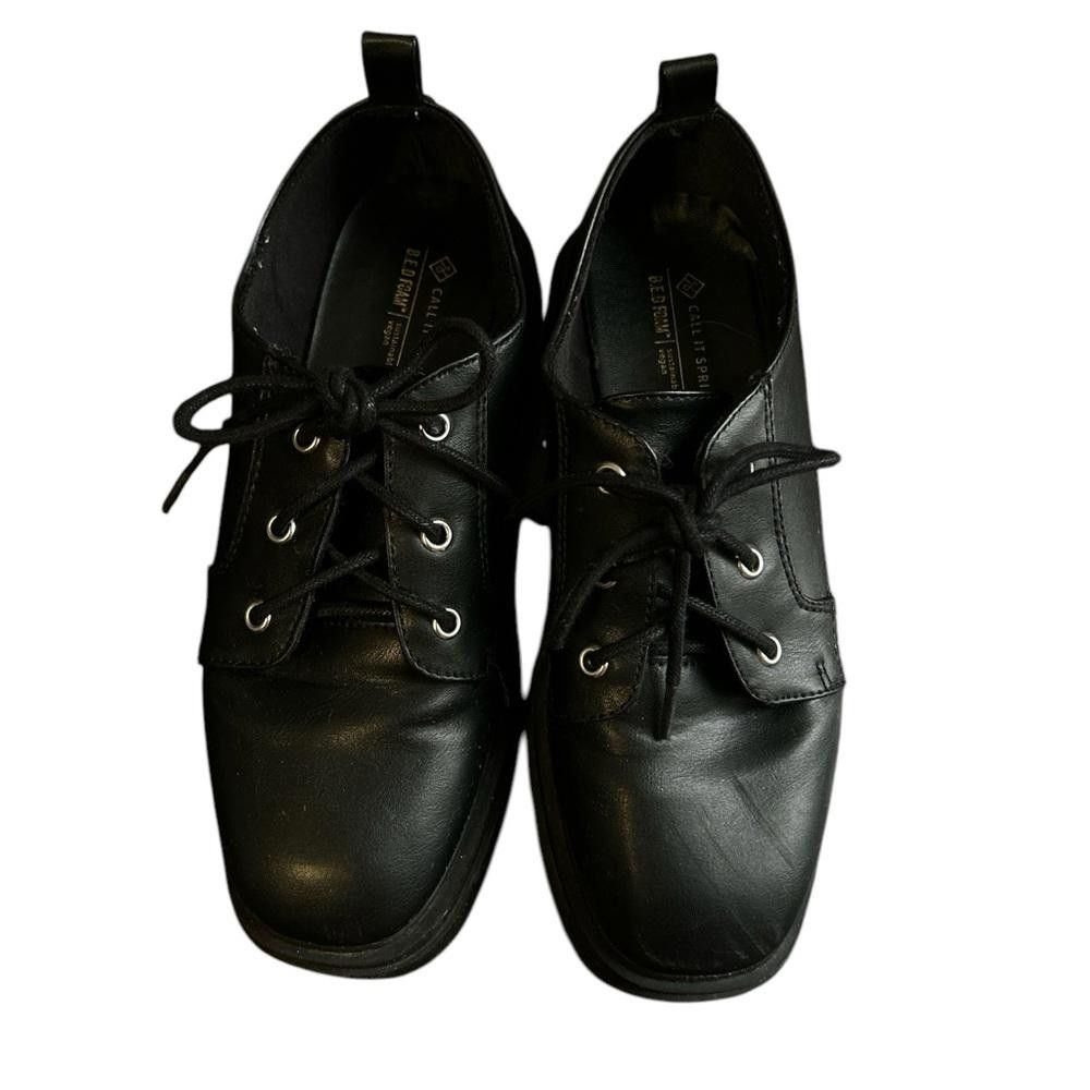 Designer Call it spring Black Platform Oxfords Size US 6 / IT 36 - 3 Thumbnail