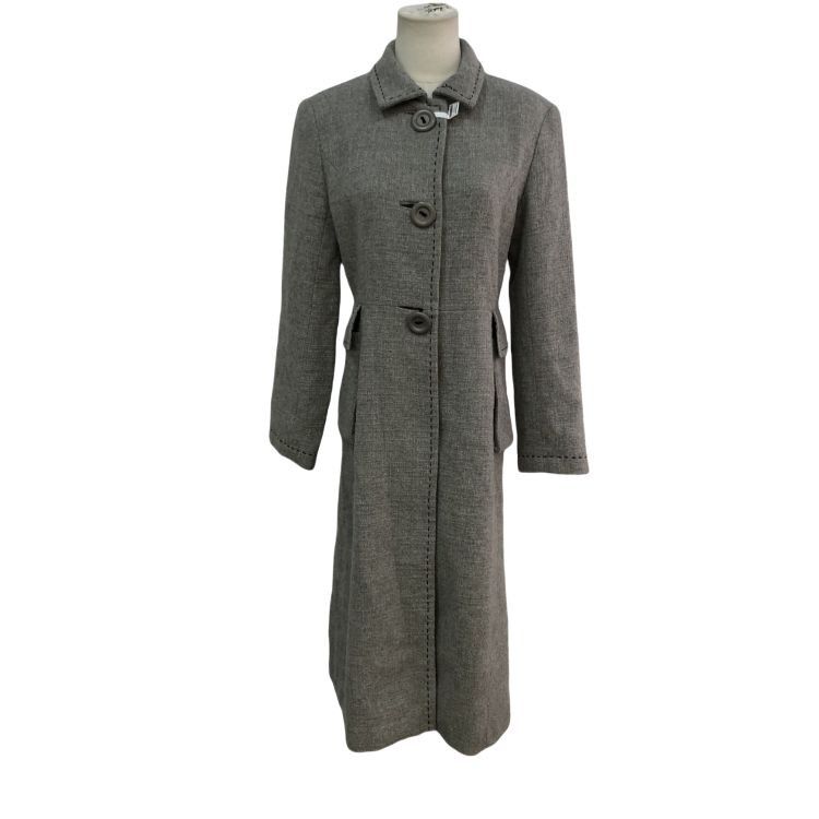 Balenciaga Balenciaga Grey Wool Blend Coat Size 38 Size S / US 4 / IT 40 - 1 Thumbnail