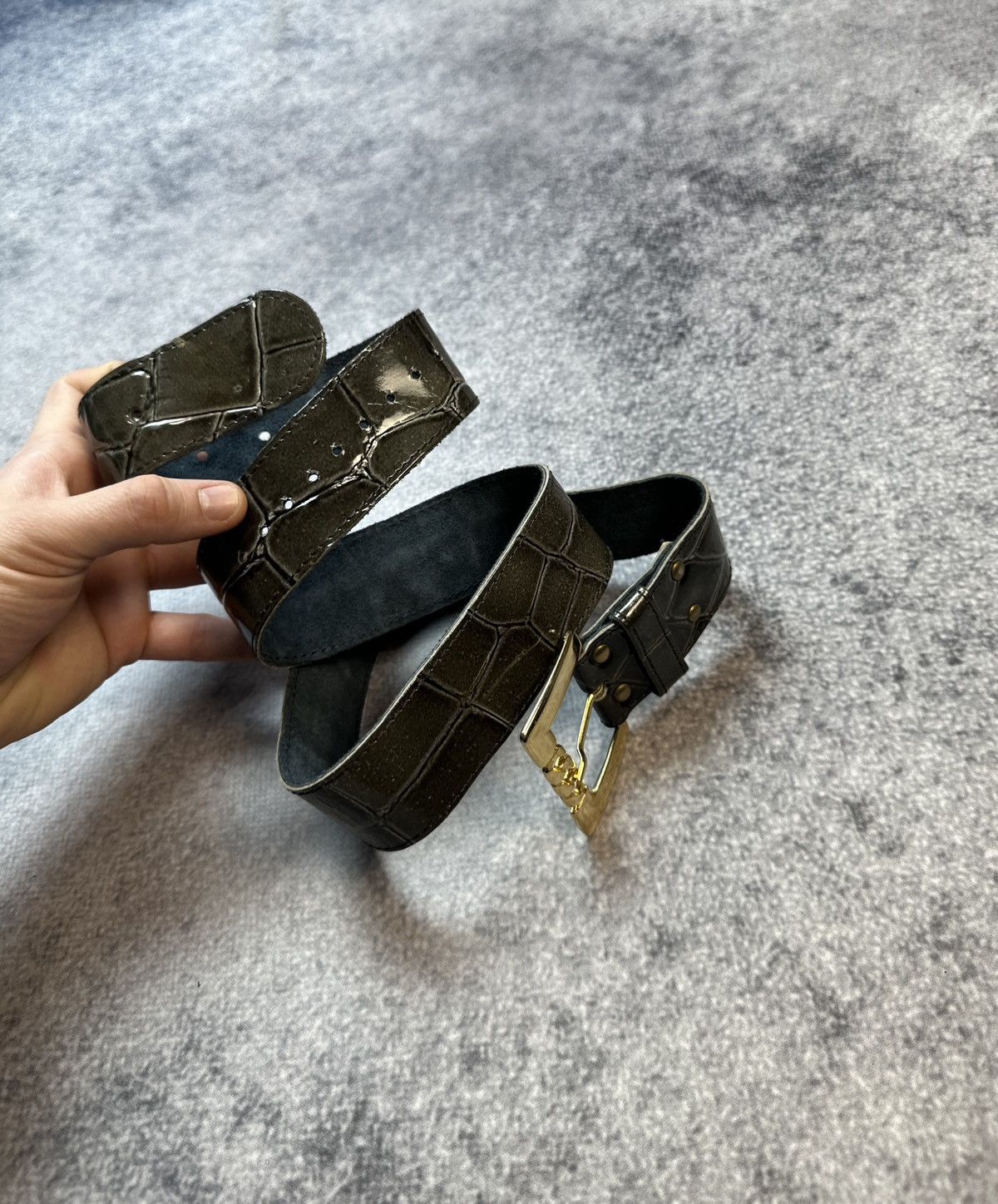Other Y2K Snakeskin Belts Streetwear Rare Casual Style USA Leather Size ONE SIZE - 1 Thumbnail