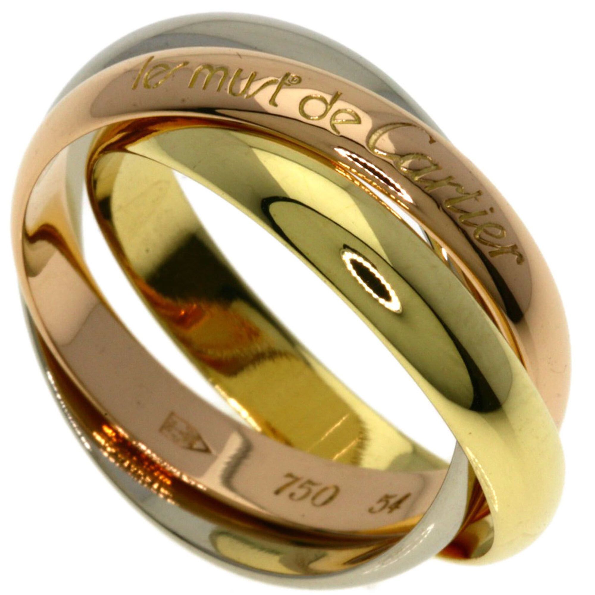 Cartier Cartier Trinity #54 Ring - 18K Yellow Gold/18K White Pink Gold Women's CARTIER Size ONE SIZE - 1 Thumbnail