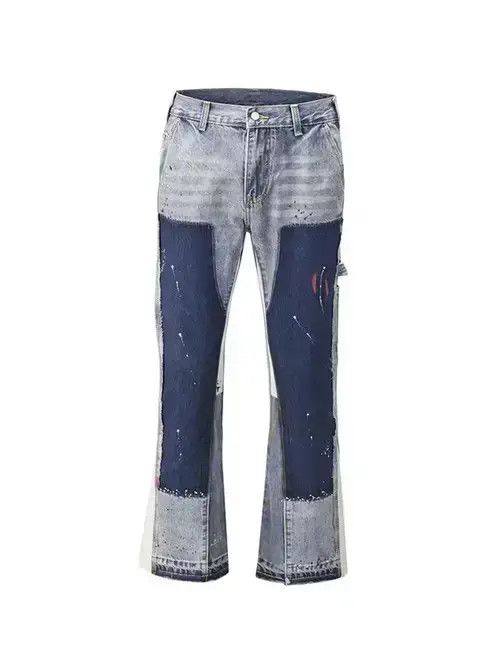 VIBE Splattered Paint Flare Jeans Size US 30 / EU 46 - 1 Thumbnail