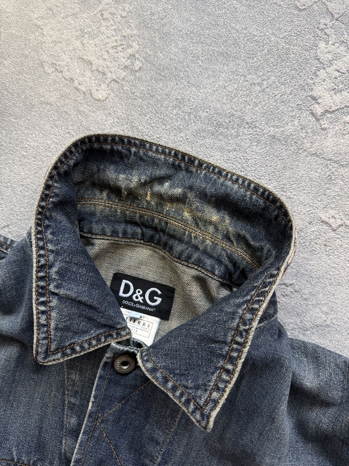 Dolce & Gabbana Vintage Dolce Gabbana Denim Jacket Destrised 90s Y2K Size US L / EU 52-54 / 3 - 8 Thumbnail