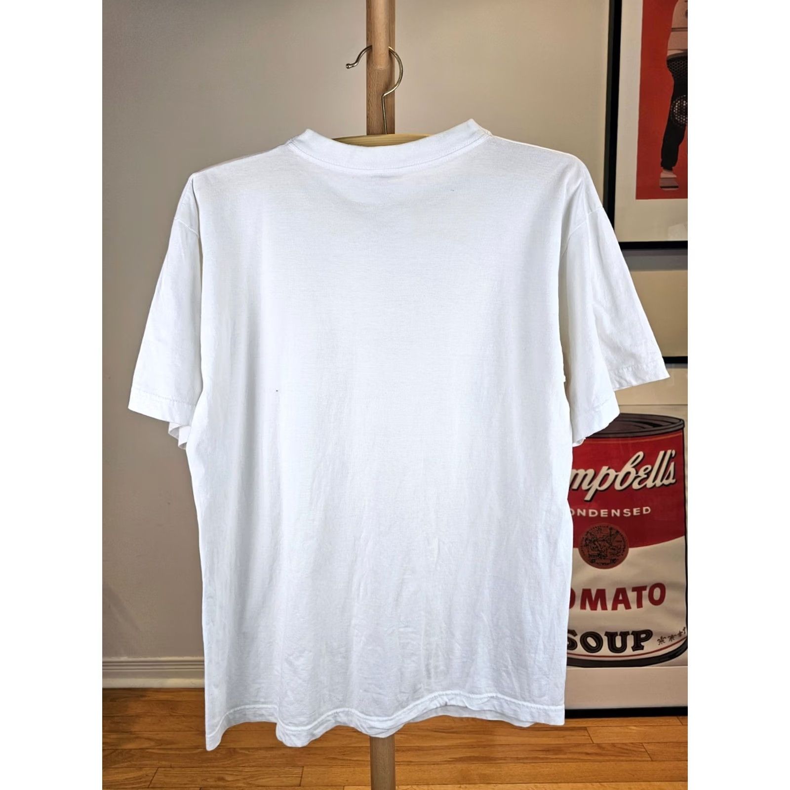 Vintage VINTAGE 90' CLAUDE MONET WATER LILIES PAINT WHITE COTTON T-SHIRT SZ LARGE Size US L / EU 52-54 / 3 - 5 Thumbnail