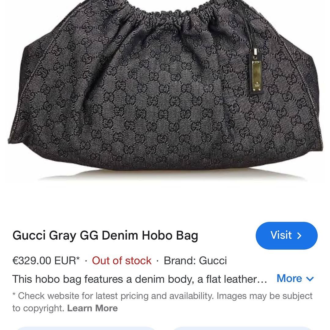 Gucci Gucci monogram GG denim hobo bag Size ONE SIZE - 9 Thumbnail