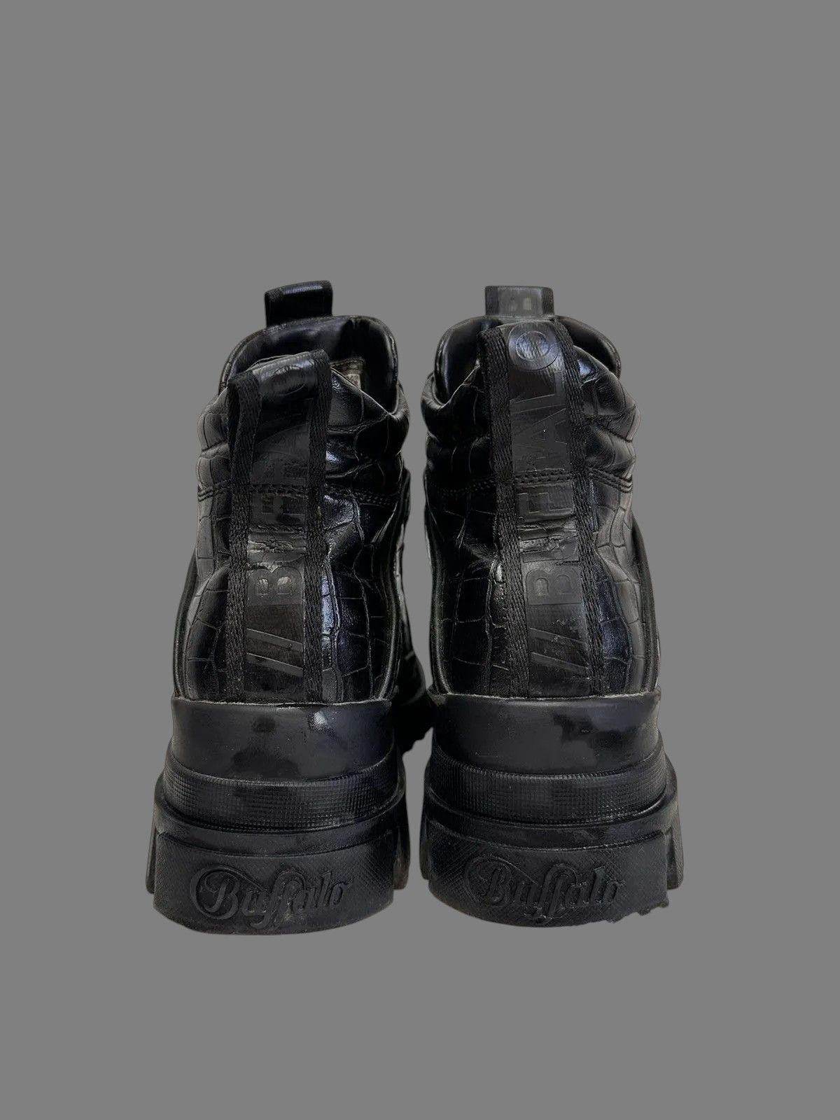New Rock Gothic Platform Leather Boots Vintage Buffalo AS98 Look Size US 9 / IT 39 - 9 Thumbnail